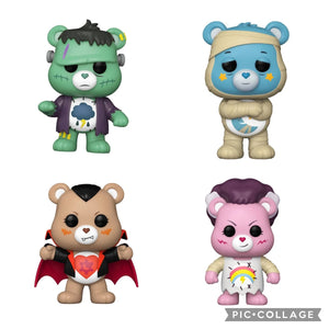 Funko Pop! Movies: Universal Monsters x Care Bears Set of 4 (Pre-Order)