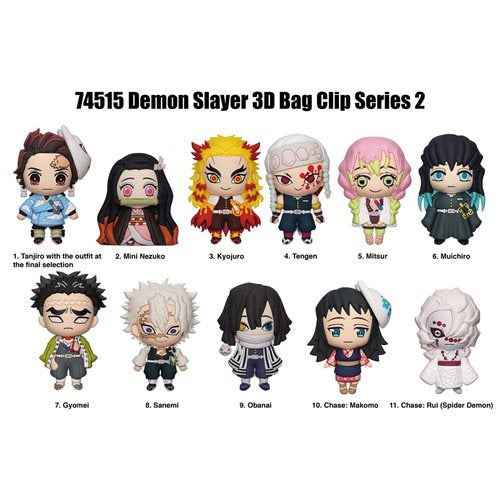 Demon Slayer Series 2 3D Foam Bag Clip - One Mystery Figure (Pre-Order)