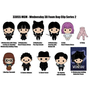 Wednesday Addams Series 2 3D Foam Bag Clip - One Mystery Figure