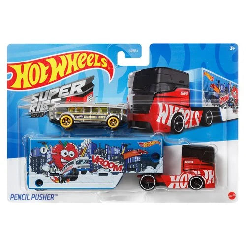 Hot Wheels Super Hauling Rig and Car - Pencil Pusher