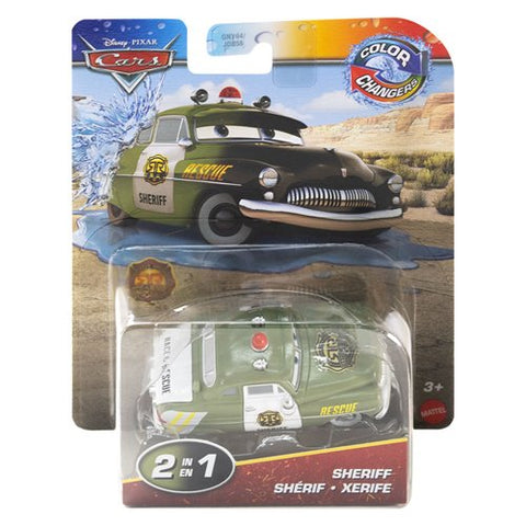 Disney Pixar Cars Color Changers 1:55 Scale - Race & Rescue Sheriff