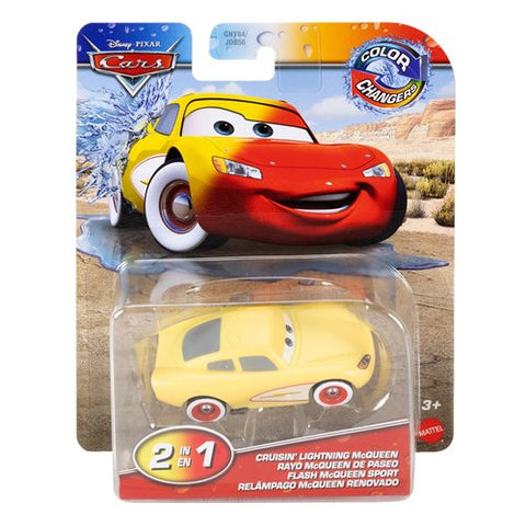 Disney Pixar Cars Color Changers 1:55 Scale - Silver Crusin' McQueen