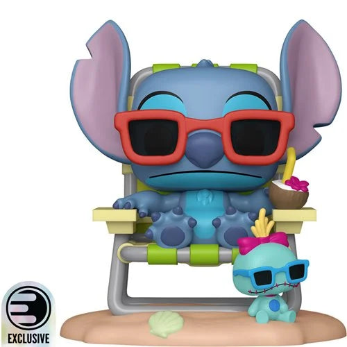 Funko Pop! Disney: Lilo & Stitch - Stitch in Sunlounger Premium Funko Pop! Vinyl Figure #1639 - Entertainment Earth Exclusive