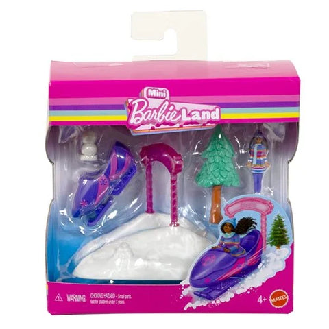 Mini BarbieLand Doll and Vehicle Playset - Snowmobile