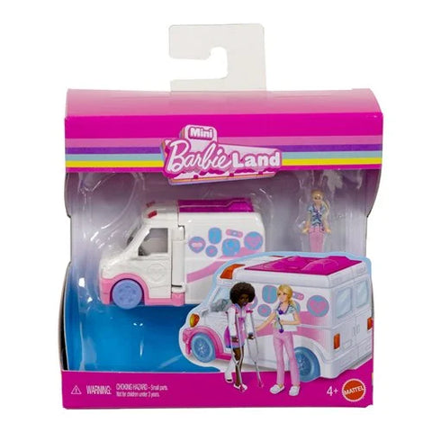 Mini BarbieLand Doll and Vehicle Playset -Paramedic