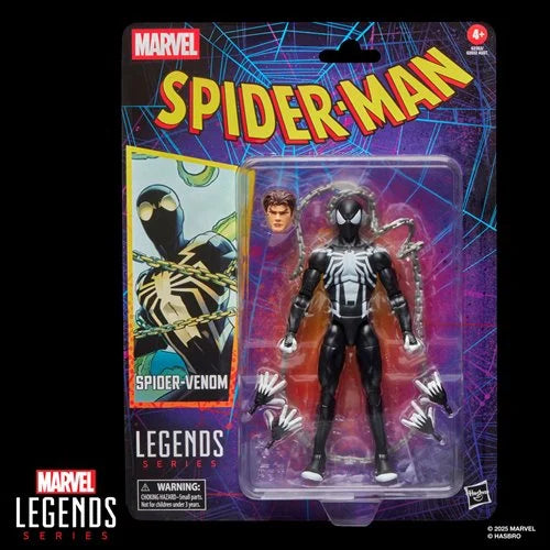 Spider-Man Marvel Legends Retro Cardback Spider-Venom 6-Inch Action Figure (Pre-Order)