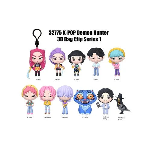 KPop Demon Hunters 3D Foam Bag Clip - One Mystery Figure