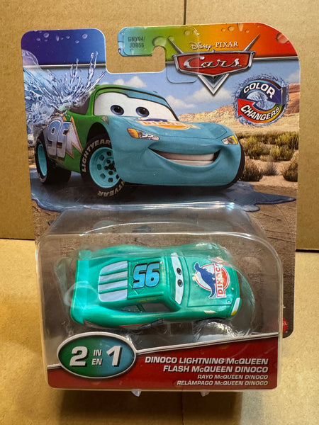 Disney Pixar Cars Color Changers 1:55 Scale - Dinoco Lightning McQueen