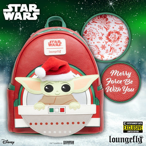 Loungefly - Star Wars Santa Grogu Mini-Backpack - Entertainment Earth Exclusive