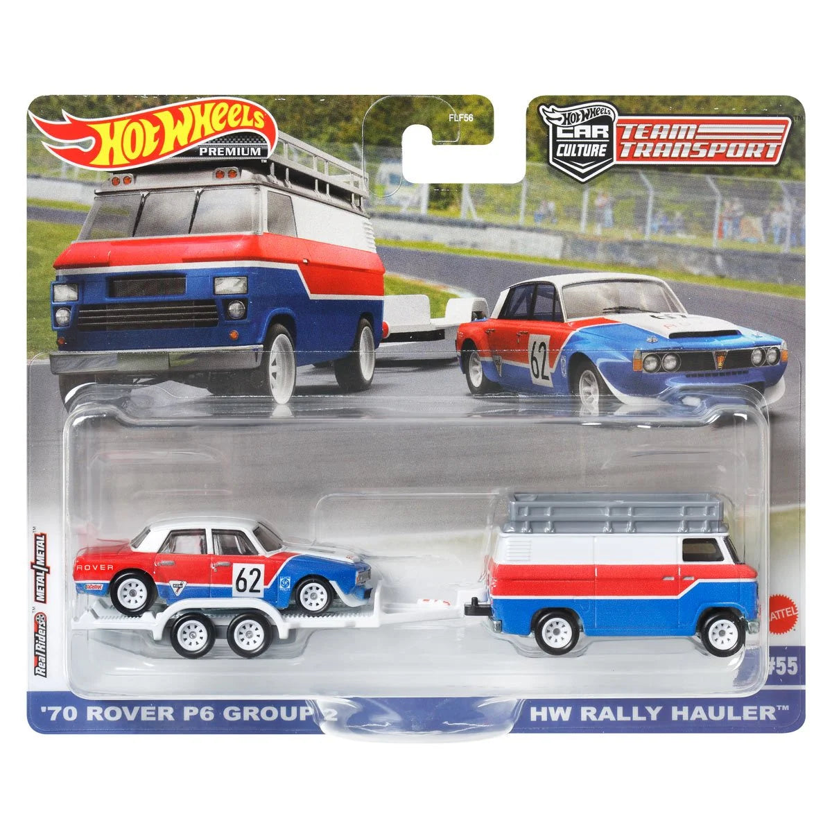 Hot Wheels Team Transport - ‘70 Rover P6 Group 2 with HW Rally Hauler