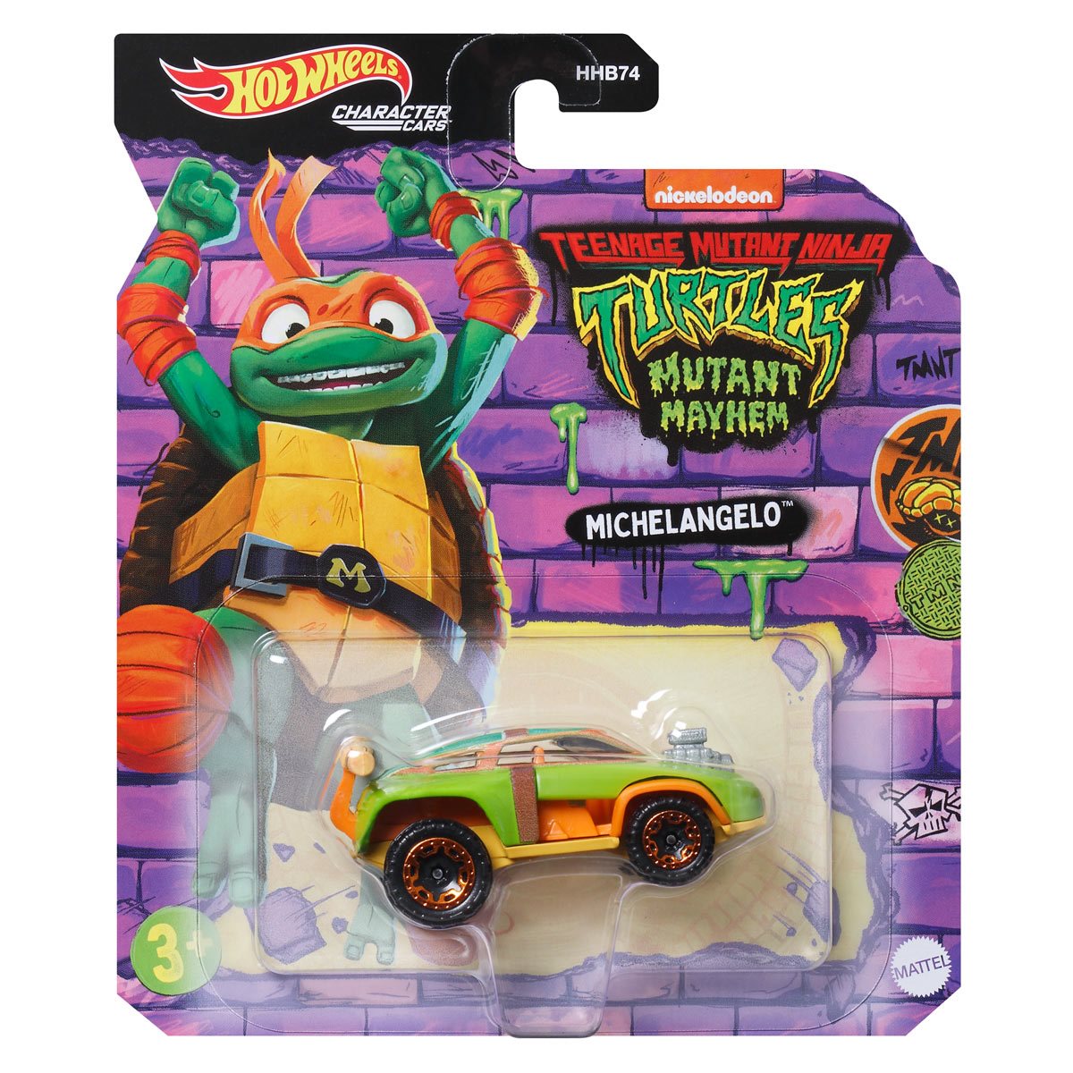 Hot Wheels Character Cars - Viacom - Teenage Mutant Ninja Turtles - Michelangelo
