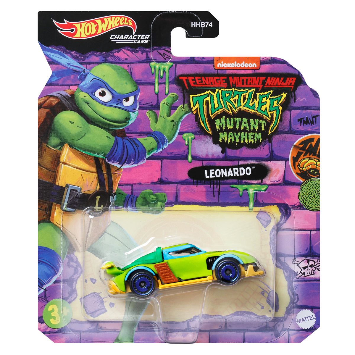 Hot Wheels Character Cars - Viacom - Teenage Mutant Ninja Turtles - Leonardo