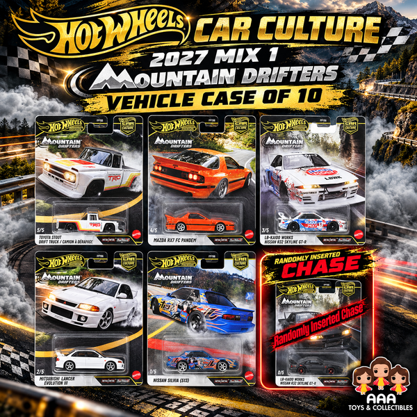Hot Wheels Car Culture 2027 Mix 1 Mountain Drifters Vehicle Case of 10 (Pre-Order)