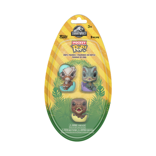 Jurassic Park Spring Dinos Pocket Pop! Egg Mini-Figure 3-Pack