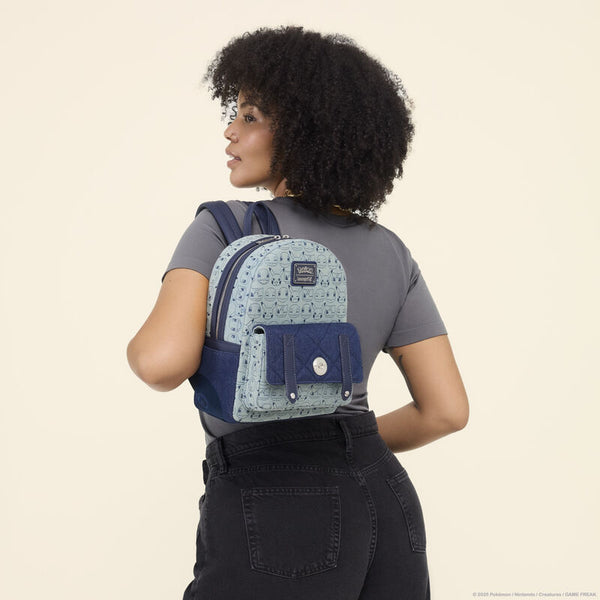 Loungefly - Pokémon Faux Denim All-Over Print Mini Backpack