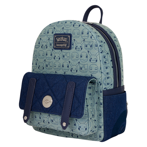 Loungefly - Pokémon Faux Denim All-Over Print Mini Backpack