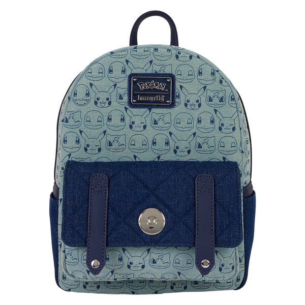 Loungefly - Pokémon Faux Denim All-Over Print Mini Backpack