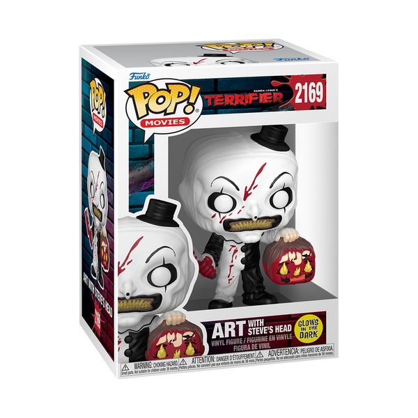 Terrifier Art with Steves Head Glow-in-the-Dark Funko Pop! Vinyl Figure #2169 (Pre-Order)