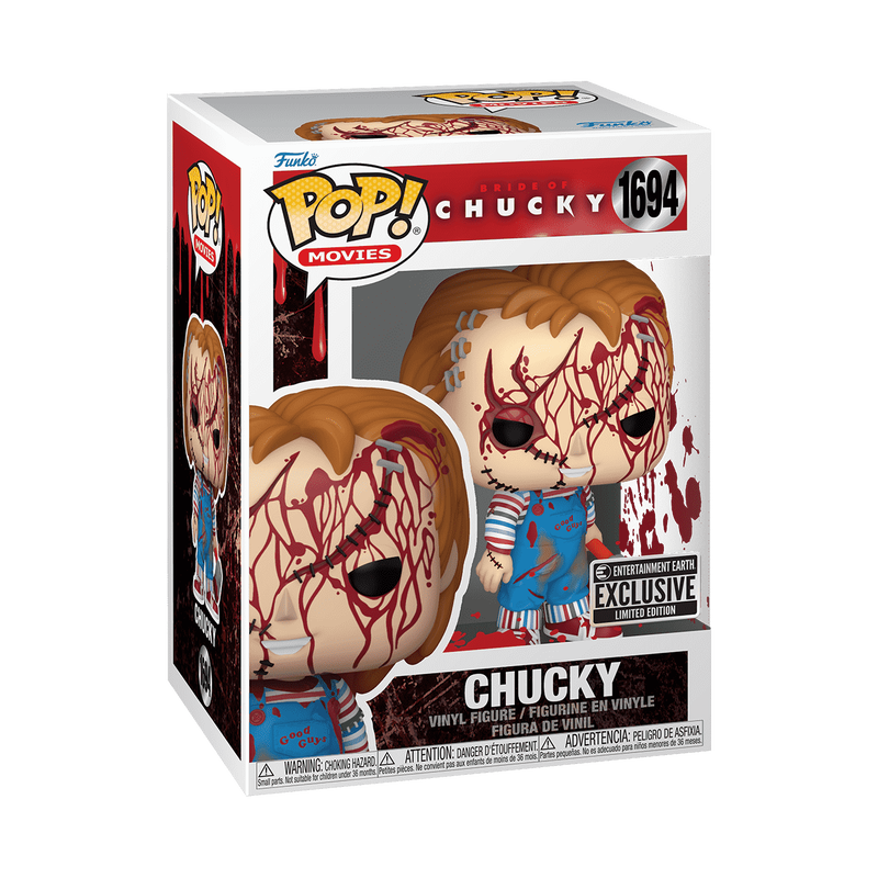 Funko Pop! Movies: Bride of Chucky - Chucky Bloody #1694 - Entertainment Earth Exclusive