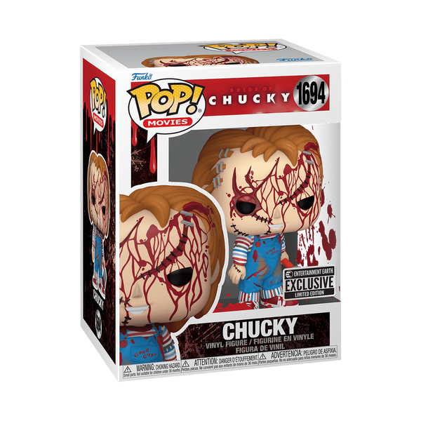 Funko Pop! Movies: Bride of Chucky - Chucky Bloody #1694 - Entertainment Earth Exclusive