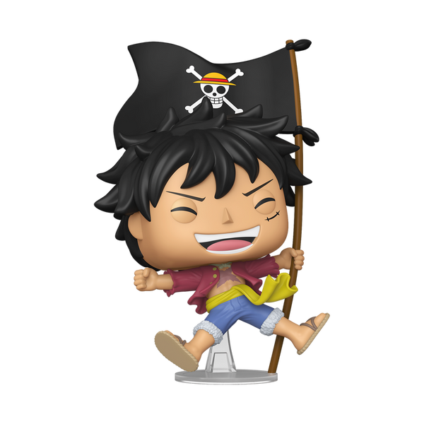 One Piece Monkey D. Luffy with Flag Funko Pop! Vinyl Figure #2214 - Entertainment Earth Exclusive