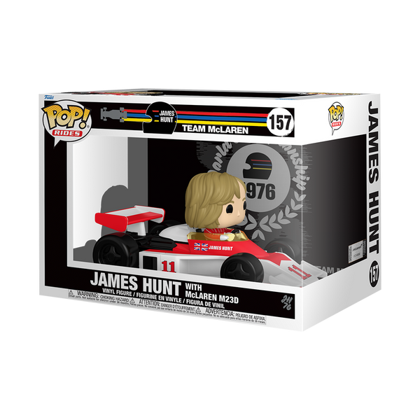 McLaren James Hunt with Mclaren M23D (1976) Super Deluxe Funko Pop! Ride Figure #157 (Pre-Order)