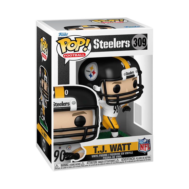 Funko Pop! NFL: Pittsburgh Steelers - T.J. Watt (White & Yellow Uniform) #309