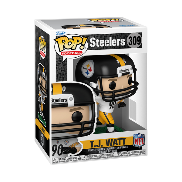 Funko Pop! NFL: Pittsburgh Steelers - T.J. Watt (White & Yellow Uniform) #309