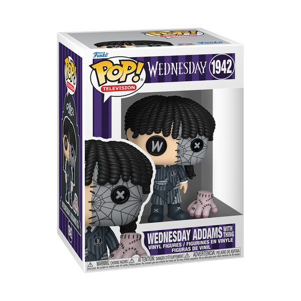 Wednesday Addams with Thing (Patchwork) Funko Pop! Vinyl Figure and Buddy #1942 (Pre-Order)