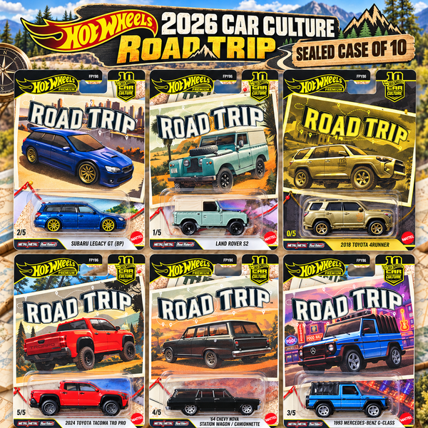 Hot Wheels 2026 Car Culture Road Trip Sealed Case of 10 (Pre-Order)