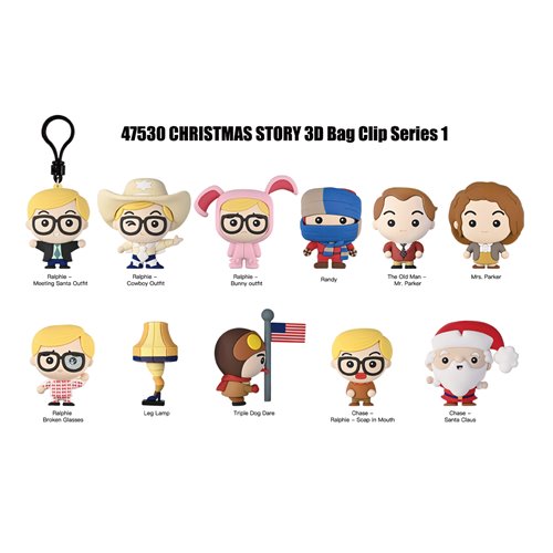 A Christmas Story Series 1 3D Foam Bag Clip - One Mystery Figure (Pre-Order)