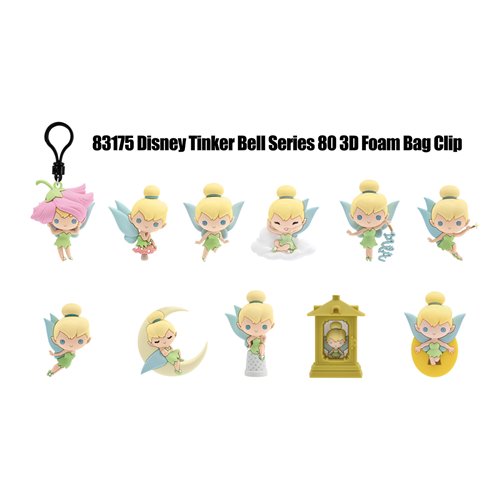 Peter Pan Tinker Bell Series 80 3D Foam Bag Clip - One Mystery Figure (Pre-Order)