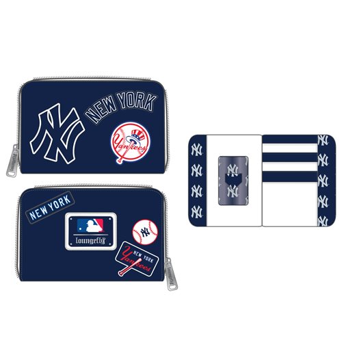 Loungefly - MLB NY Yankees Patches Zip Around Wallet (Pre-Order)