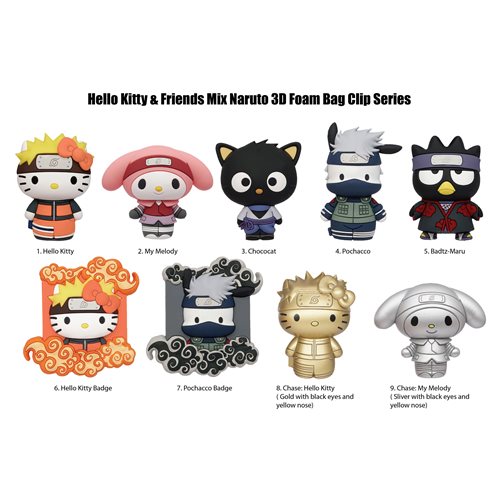 Hello Kitty x Naruto Figural Bag Clip - One Mystery Figure