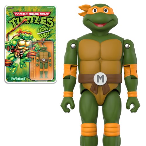 Teenage Mutant Ninja Turtles Michelangelo 3 3/4-Inch ReAction+ Figure (Pre-Order)