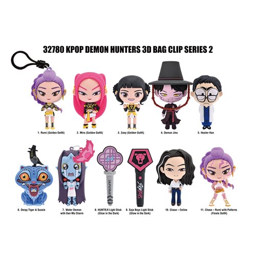 K-Pop Demon Hunters Series 2 3D Foam Bag Clip - One Mystery Figure (Pre-Order)