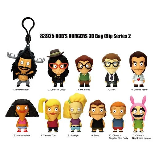 Bob's Burgers Series 2 3D Foam Bag Clip - One Mystery Figure (Pre-Order)