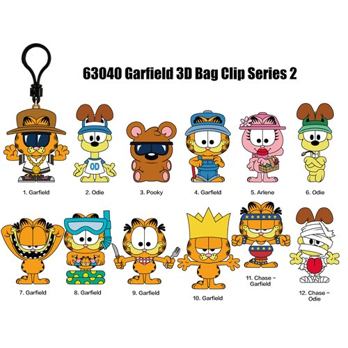 Garfield Series 2 3D Foam Bag Clip - One Mystery Figure (Pre-Order)
