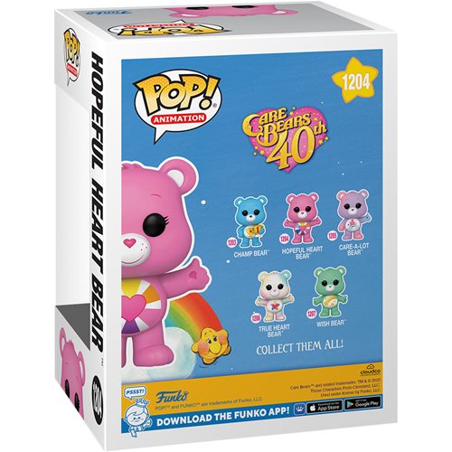 Funko Pop! Animation : Care Bears 40th Anniversary - Hopeful Heart Bear #1204 - Chase Bundle