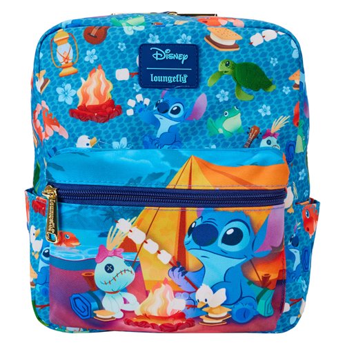 Loungefly - Lilo & Stitch Camping Cuties Nylon Mini-Backpack (Pre-Order)