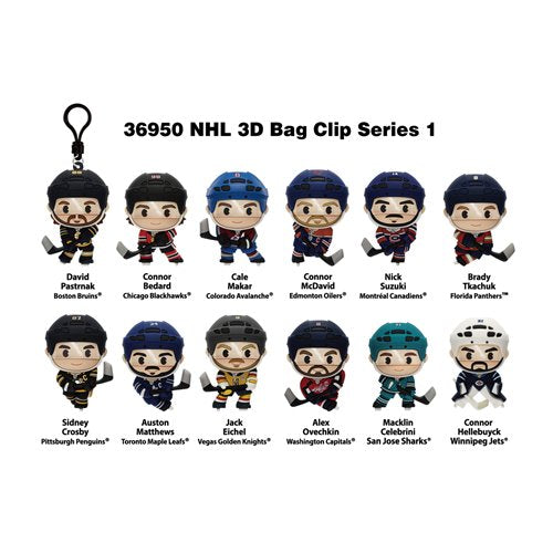 NHL Players Series 1 3D Foam Bag Clip - One Mystery Figure (Pre-Order)
