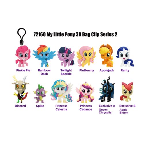 My Little Pony Series 2 3D Foam Bag Clip - One Mystery Figure (Pre-Order)