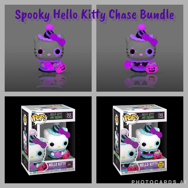 Hello Kitty and Friends Hello Kitty Spooky Glow-in-the-Dark Funko Pop! Vinyl Figure #155 - Chase Bundle (Pre-Order)