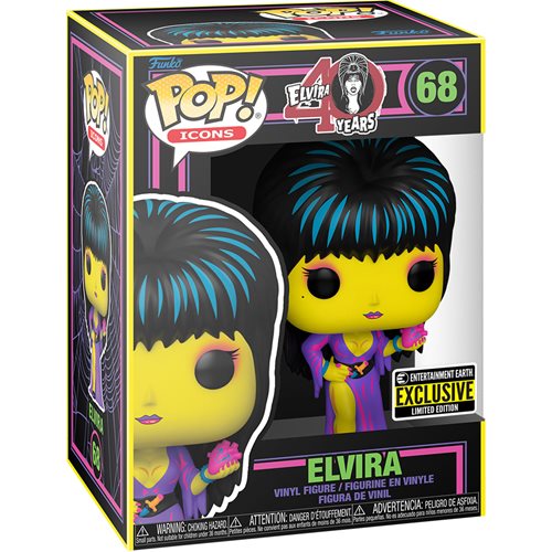 Funko Pop! Icons: Blacklight Elvira #68 - Entertainment Earth Exclusive (PRE-ORDER)