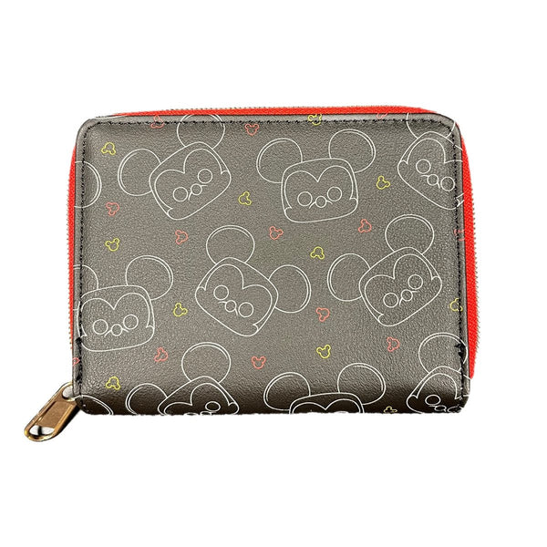Disney Mickey Mouse Head Print Wallet Zip-Around from Funko