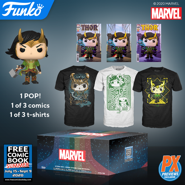 Marvel Funko Loki Pop! Mystery Box - Free Comic Book Summer 2020 - Previews Exclusive