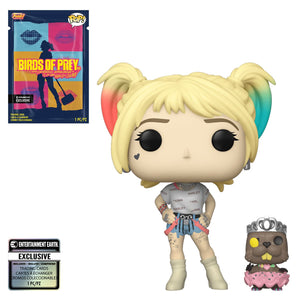 Birds of Prey Harley Quinn with Beaver Pop! Vinyl Figure with Collectible Card - Entertainment Earth Exclusive