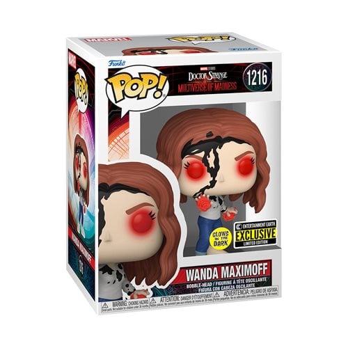 Funko Pop! Marvel: Doctor Strange in the Multiverse of Madness - Wanda (Earth-838) #1216 - Glow In The Dark - Entertainment Earth Exclusive
