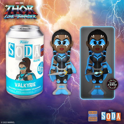 Funko Soda - Thor: Love and Thunder Valkyrie Vinyl Soda Figure - 2023 Convention Exclusive (Chance at Chase)