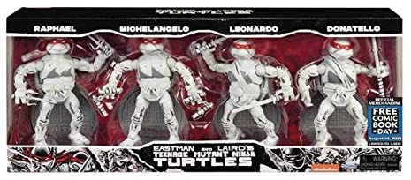 Teenage Mutant Ninja Turtles Ninja Elite Black and White Action Figure 4-Pack - FCBD 2021 Previews Exclusive